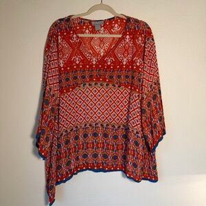 World Market Boho Oversized Top, Size Large XL